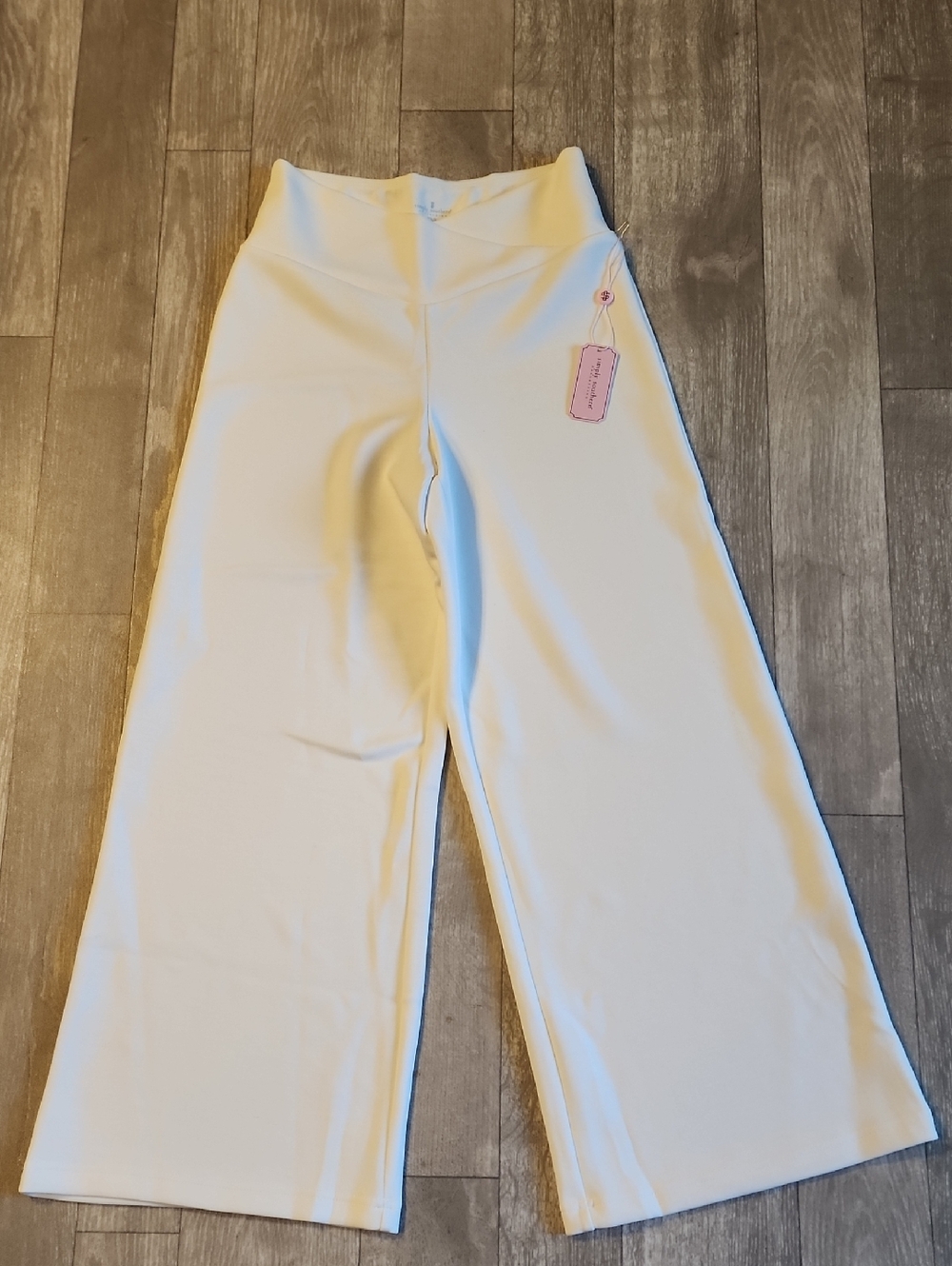 White Wide-Leg Kids Pants - Unbranded